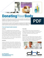 Donating Your Body - Help Sheet by DHT