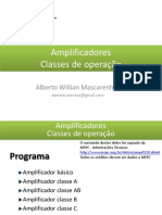 Classes de Operação Dos Amplificadores