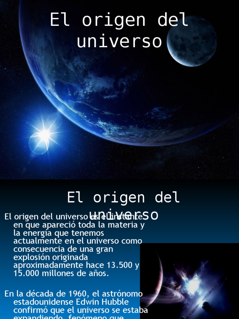 El origen del universo.ppt Universo Estrellas