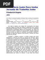 Um Salário Justo Para Umha Jornada de Trabalho Justa - Friedrich Engels