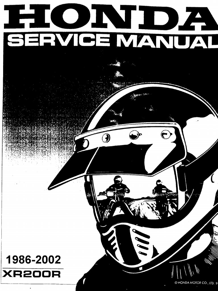 1996 HONDA XR200R SERVICE MANUAL intelligence overview
