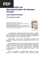 A Propósito Da Reorganização de Nossas Forças