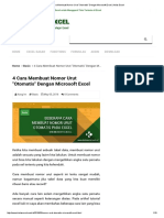 4 Cara Membuat Nomor Urut - Otomatis - Dengan Microsoft Excel - Kelas Excel