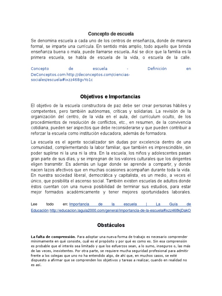 Importancia y Retos de la Escuela | PDF | Sindicato | Socialización
