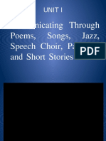Communicating through poems, songs, and stories