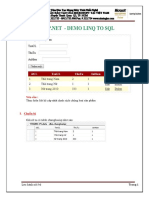 ASP.net Demo Linq SQL