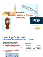 Simple Harmonic Motion (6 Hours)