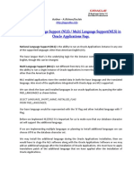 National Language Support (NLS) / Multi Language Support (MLS) in Oracle Applications Faqs