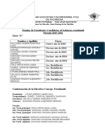 Cronograma de Trabajo Gobierno Estudiantil