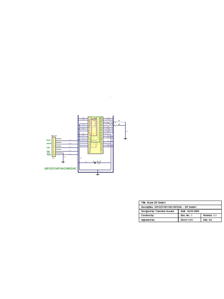 40-Pin ZIF Socket Specifications | PDF
