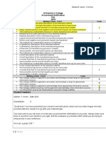 Student A Marking Criteria