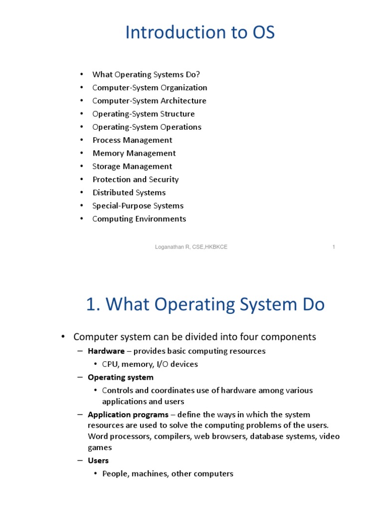 Overview of Operating Systems Concepts | PDF | Computer Data Storage ...