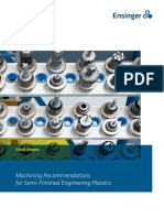 Machining Guidelines for Semi Finished Plastics