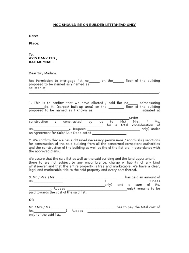AXIS BANK FORMAT.doc Mortgage Law Loans