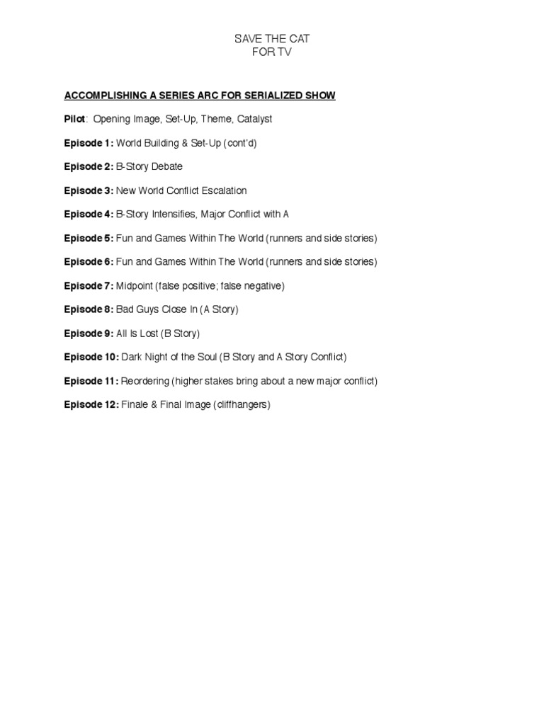 Series Arc Blueprint for TV | PDF