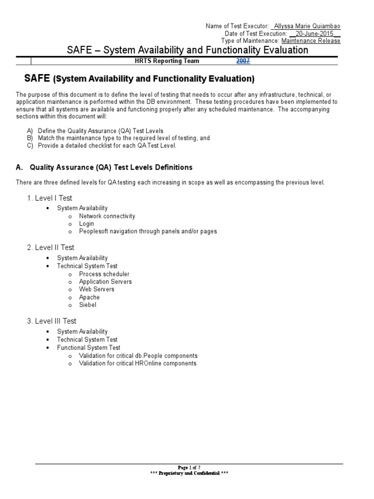 QA Testing Guide for Maintenance | PDF | Quality Assurance ...