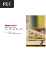 MSTR Architect Project Design Essentials: Course Contents: Basic and Advanced