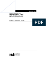 Meridian SL-100: MCRU Services Guide