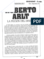 05010047 PIGLIA - Roberto Arlt, La Ficción Del Dinero en La Argentina en Pedazos