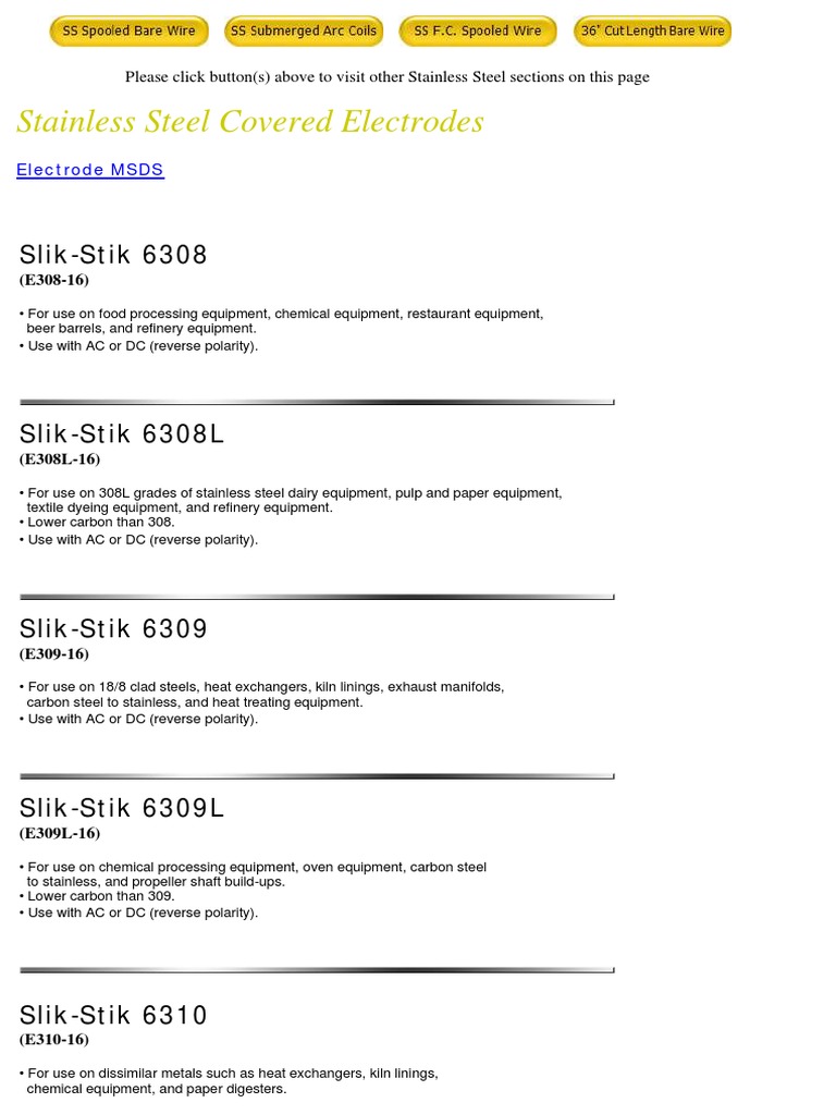 Stainless Steel Electrode Guide | PDF | Stainless Steel | Steel