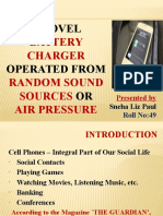 A Novel: Battery Charger Random Sound Sources Air Pressure