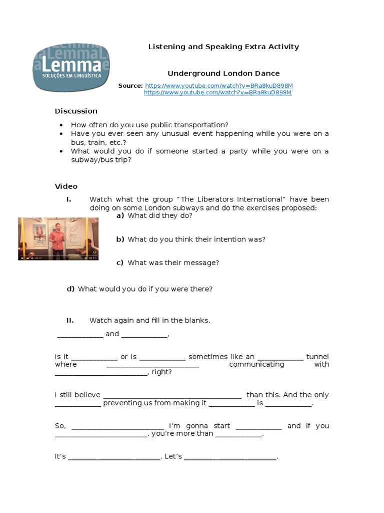 Listening and Speaking Extra Activity: Source | PDF | Foreign Language ...