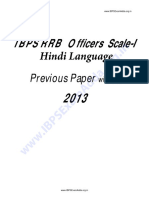IBPS RRB 2013 Officer Scale Hindi - Compressed PDF