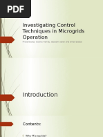 Investigating Control Techniques in Microgrids Operation: Presented by Osama Hamdy, Bassem Saleh and Omar Elattar