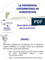 Rosa Adolio - Experiencia Costarricence en Acreditacion