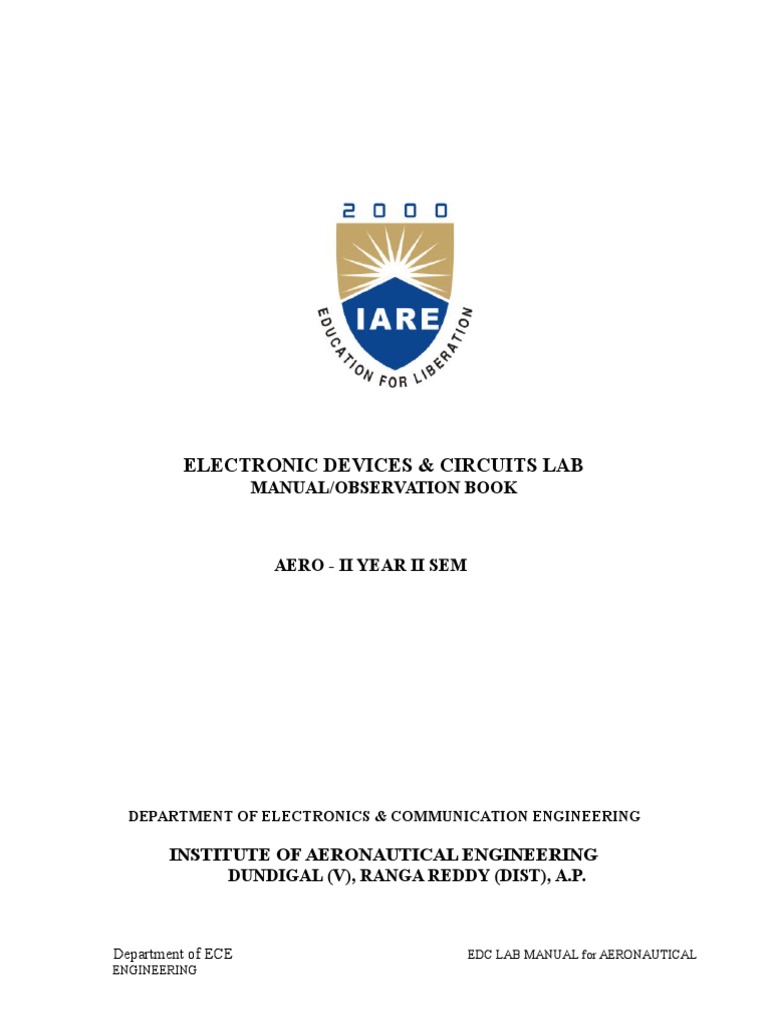 Aero Lab Manual 2014-2015 | PDF | Rectifier | Diode