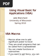 Using Visual Basic For Applications (VBA)