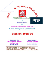 Session 2015-16: "Online Admission System"