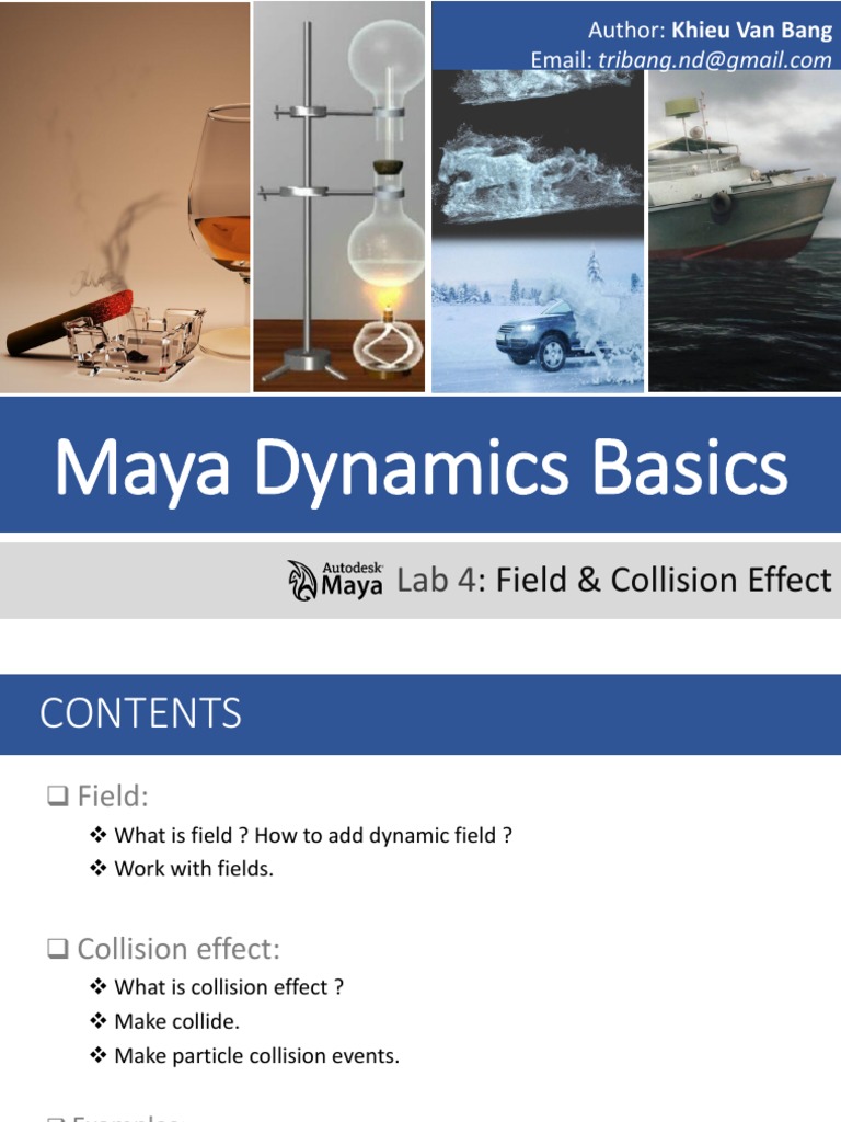 Maya Dynamics: Fields & Collision Effects | PDF | Gravity | Rotation ...