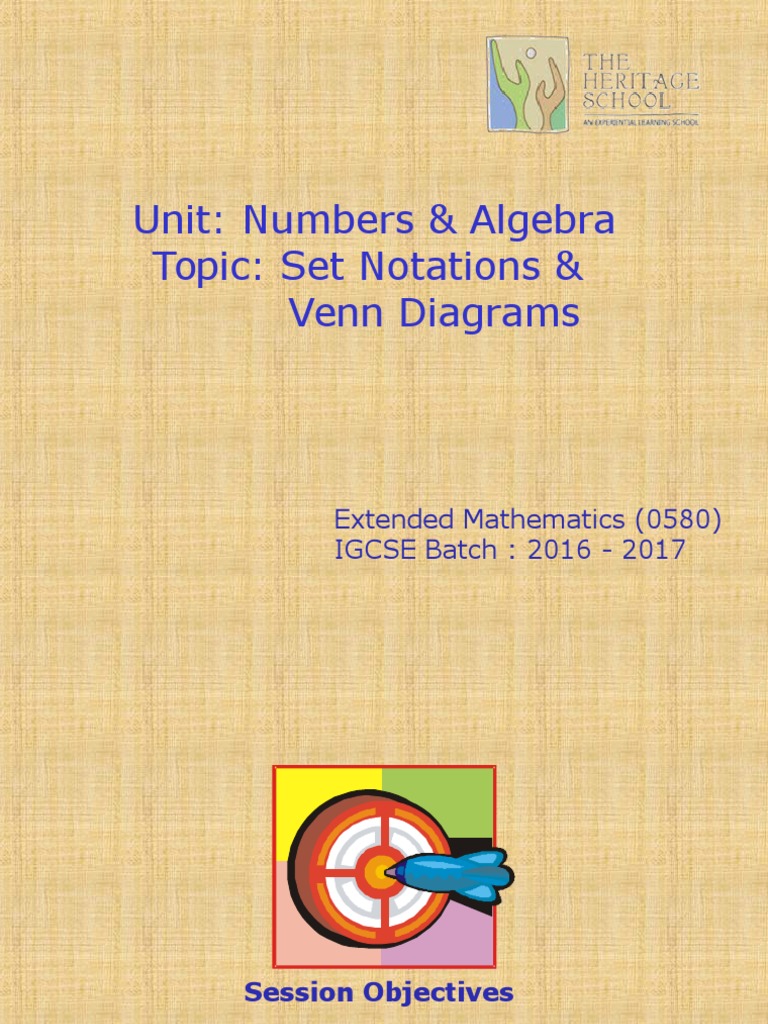 Set Notations & Venn Diagrams | PDF | Set (Mathematics) | Maxima And Minima