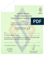 Certificado Cecap Vacio