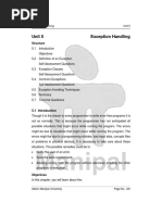 Unit 5 Exception Handling: Structure