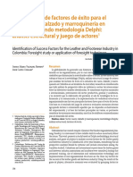 Identificación de Factores de Éxito para El Sector Cuero, Calzado y Marroquinería en Colombia, Usando Metodología Delphi