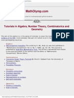 Tutorials in Elementary Mathematics for Math OlYMPIAD
