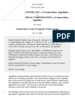 Automated Systems, Inc., A Corporation v. The Service Bureau Corporation, A Corporation, 401 F.2d 619, 10th Cir. (1968)