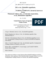 Ethel Imel v. Zohn Manufacturing Company, Formerly Known As Gross Wholesale Tailors, Inc., A Colorado Corporation, 481 F.2d 181, 10th Cir. (1973)