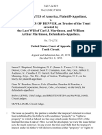 United States v. United Banks of Denver, As Trustee of The Trust Created by The Last Will of Carl J. Martinson, and William Arthur Martinson, 542 F.2d 819, 10th Cir. (1976)