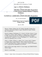 George A. Angle v. National Labor Relations Board, George A. Angle D/B/A Kansas Refined Helium Company v. National Labor Relations Board, 683 F.2d 1296, 10th Cir. (1982)