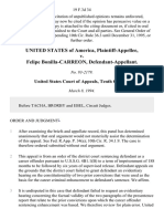 United States v. Felipe Bonilla-Carreon, 19 F.3d 34, 10th Cir. (1994)