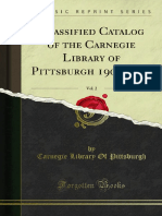 Carnegie Library 1902-1907 Catalogue