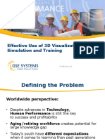 Effective Use of 3D Visualization, Simulation and Training