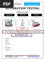 Automation Testing: New Batches Info