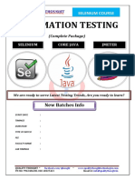 Automation Testing: New Batches Info