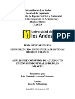 Análisis de Consumos de Acueducto en Zonas Industriales de Bajo Impacto