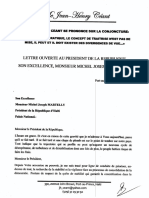lettre a Michel Martelly