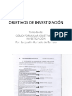 Objetivos de Investigación PDF